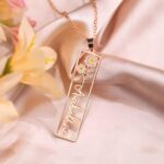 Embrace Your Story – Birth Flower Name Necklace – A Cherished Keepsake for Her Special Day - Image 6