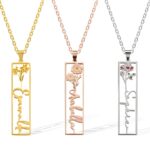 Birth flower name necklace for heartfelt connections
