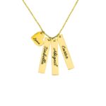 Carry Love Close to Heart – Engraved Heart & Bar Necklace – A Cherished Keepsake for Loved Ones - Image 2