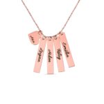 Carry Love Close to Heart – Engraved Heart & Bar Necklace – A Cherished Keepsake for Loved Ones - Image 3