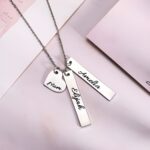 Carry Love Close to Heart – Engraved Heart & Bar Necklace – A Cherished Keepsake for Loved Ones - Image 4