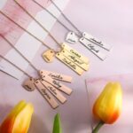 Carry Love Close to Heart – Engraved Heart & Bar Necklace – A Cherished Keepsake for Loved Ones - Image 5