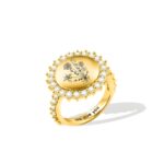 Birth flower circle ring for her, a cherished keepsake