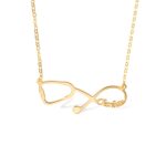 Infinity stethoscope name necklace for healthcare heroes