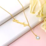 Embrace Your Story – Birthstone Name Necklace with Elegant Y-Chain – A Cherished Keepsake for Loved Ones - Image 2