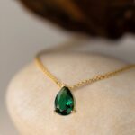 Embrace Every Moment – Custom Teardrop Birthstone Necklace – A Timeless Treasure for Her - Image 4