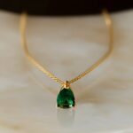 Embrace Every Moment – Custom Teardrop Birthstone Necklace – A Timeless Treasure for Her - Image 5