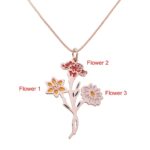 Embrace Family Blooms – Custom Birth Flower Bouquet Necklace – A Cherished Treasure for Mom and Grandma - Image 11