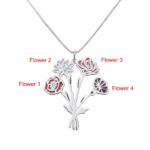 Embrace Family Blooms – Custom Birth Flower Bouquet Necklace – A Cherished Treasure for Mom and Grandma - Image 12