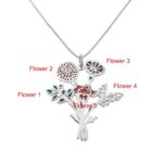 Embrace Family Blooms – Custom Birth Flower Bouquet Necklace – A Cherished Treasure for Mom and Grandma - Image 13