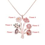 Embrace Family Blooms – Custom Birth Flower Bouquet Necklace – A Cherished Treasure for Mom and Grandma - Image 14