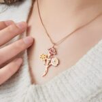 Embrace Family Blooms – Custom Birth Flower Bouquet Necklace – A Cherished Treasure for Mom and Grandma - Image 8