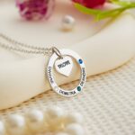 Embrace Her Heart – Custom Birthstone Necklace with Names – A Cherished Gift for Mom & Grandma - Image 6