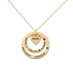 Embrace Her Heart – Custom Birthstone Necklace with Names – A Cherished Gift for Mom & Grandma - Image 8