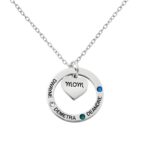 Embrace Her Heart – Custom Birthstone Necklace with Names – A Cherished Gift for Mom & Grandma - Image 9
