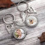 Carry Their Memory Close – Photo Disc Keychain with Wings & Heart – A Loving Tribute for Her and Family - Image 2