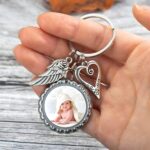 Carry Their Memory Close – Photo Disc Keychain with Wings & Heart – A Loving Tribute for Her and Family - Image 4