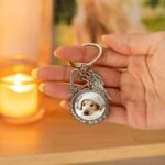 Carry Their Memory Close – Photo Disc Keychain with Wings & Heart – A Loving Tribute for Her and Family - Image 6