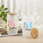 Sip in Style with a Personalized Easter Bunny Glass Cup – Frosted Tumbler with Bamboo Lid & Straw for Kids & Family - Image 2
