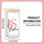 Sip in Style with a Personalized Easter Bunny Glass Cup – Frosted Tumbler with Bamboo Lid & Straw for Kids & Family - Image 9
