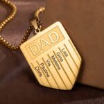 Carry Their Names Close – Engraved Dad Nameplate Necklace – A Cherished Token for Fathers and Grandfathers - Image 4