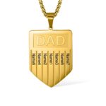 Carry Their Names Close – Engraved Dad Nameplate Necklace – A Cherished Token for Fathers and Grandfathers - Image 8