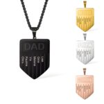 Engraved Dad Nameplate Necklace for heartfelt moments