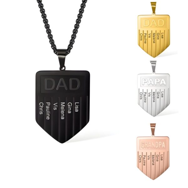 Engraved Dad Nameplate Necklace for heartfelt moments