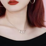 Embrace Connected Hearts – Sterling Silver Birthstone Necklace – A Treasure for Loved Ones - Image 4