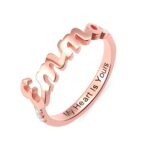 Embrace Your Story – Dainty Name & Birthstone Ring – A Cherished Keepsake for Every Day - Image 6