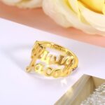 Celebrate Your Bond – Two Names Birthstone Ring – For Cherished Connections - Image 2