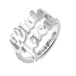 Two names birthstone ring for cherished connections