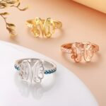 Embrace Your Story – Monogram Birthstone Ring in Rose Gold – A Timeless Treasure for Loved Ones - Image 3