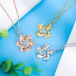 Embrace Motherhood's Joy – Silver Baby Feet & Birthstone Necklace – A Cherished Keepsake for Mom - Image 3