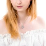 Embrace Motherhood's Joy – Silver Baby Feet & Birthstone Necklace – A Cherished Keepsake for Mom - Image 4