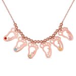 Embrace Every Step – Custom Baby Feet Name Necklace – A Cherished Keepsake for Mothers - Image 3