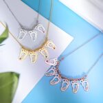Embrace Every Step – Custom Baby Feet Name Necklace – A Cherished Keepsake for Mothers - Image 5