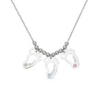 Custom baby feet name necklace for mothers