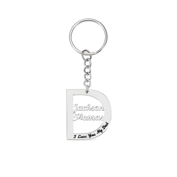 Custom dad keychain gift carrying love close