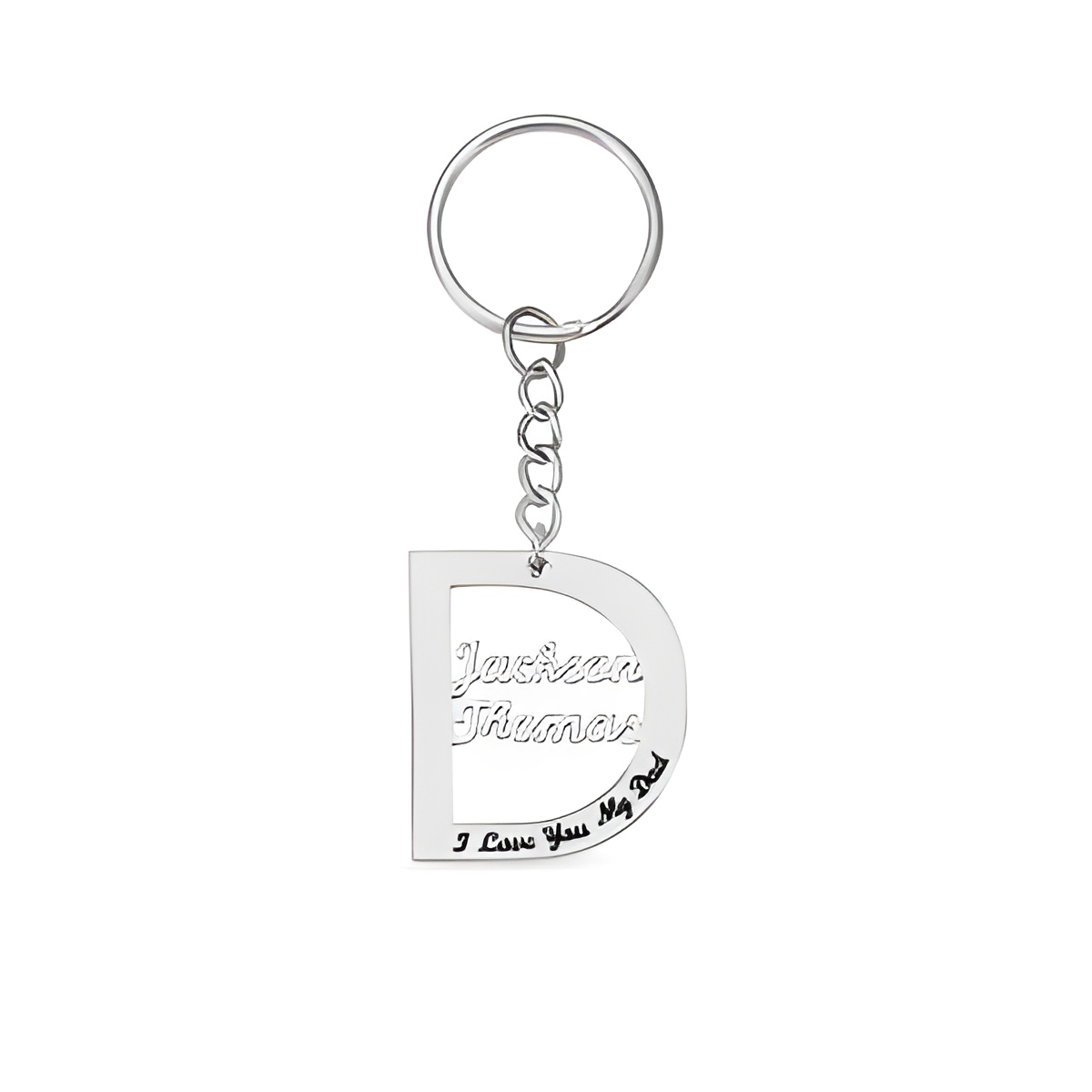 Custom dad keychain gift carrying love close