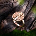 Embrace Your Roots – Family Tree Birthstone Ring in Rose Gold – A Loving Tribute for Mom - Image 3