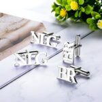 Carry Your Initial with Grace – Custom Sterling Silver Letter Cufflinks – For Him on Life’s Special Days - Image 7
