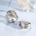 Carry Their Love Close – Heart & Birthstone Family Ring – For Her, Forever Treasured - Image 3