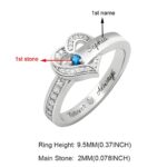 Carry Their Love Close – Heart & Birthstone Family Ring – For Her, Forever Treasured - Image 7
