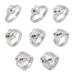 Personalized heart birthstone ring for cherished memories