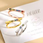 Celebrate Family Bonds – Birthstone Bar Ring & Necklace Set – A Cherished Keepsake for Mom and Loved Ones - Image 3