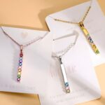 Carry Your Loved Ones Close – Birthstones Bar Necklace – A Family’s Heartfelt Embrace - Image 4