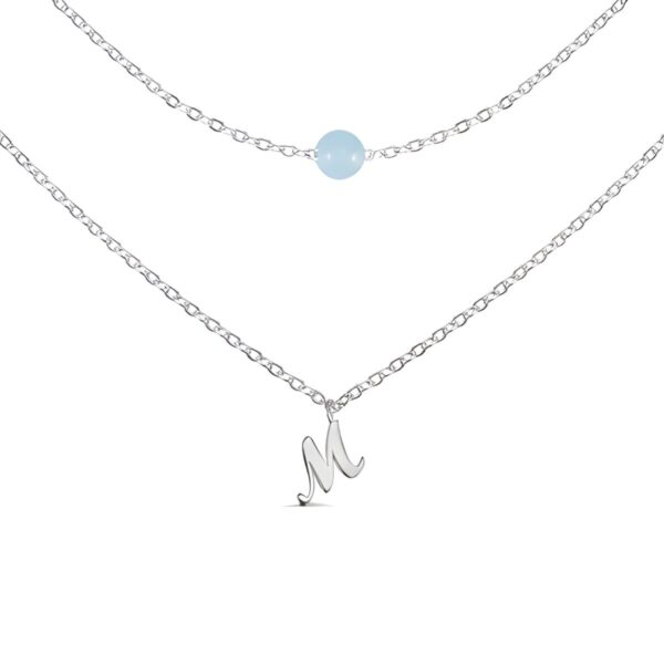 Personalized moonstone initial necklace for cherished memories