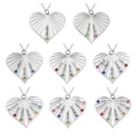 Heart-Split Birthstones Family Necklace for cherished connections