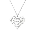 Personalized family puzzle necklace celebrating love